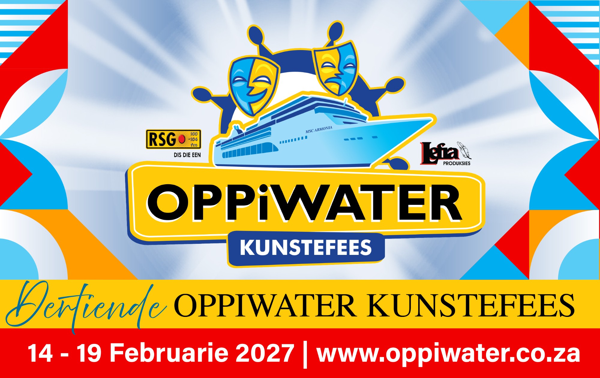 Oppiwater Kunstefees 2027 plakkaat